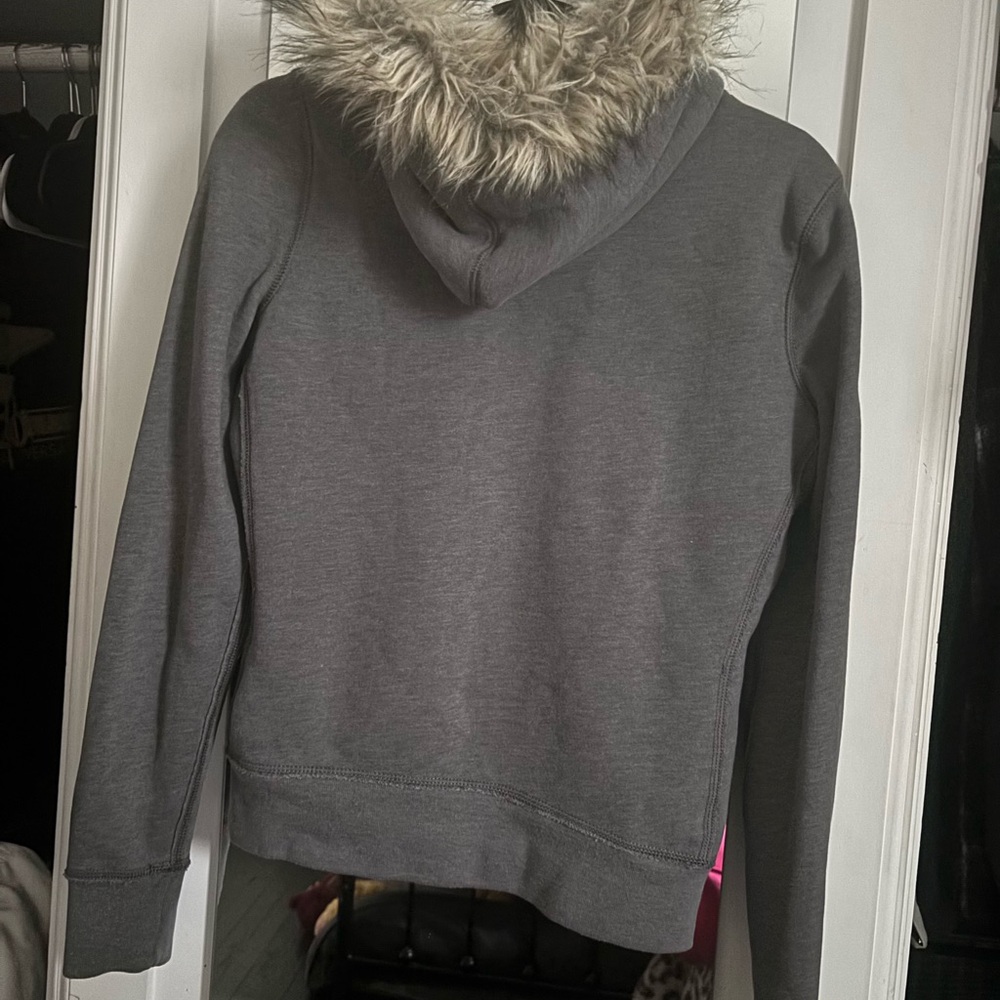 Y2k Hollister Jacket with Faux Fur Hood - Picture 2 of 4